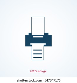 printer icon, vector best flat icon, EPS