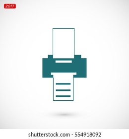 printer icon, vector best flat icon, EPS