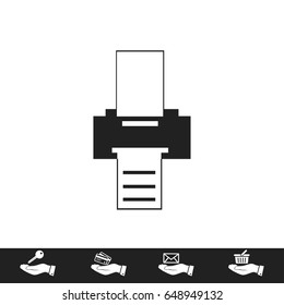 printer icon, vector best flat icon, EPS