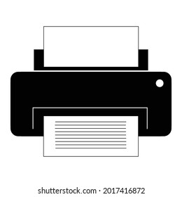 printer icon vector. black and white.