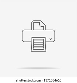 Printer icon. Vector concept illustration for design.