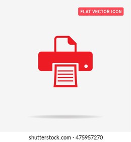 Printer icon. Vector concept illustration for design.