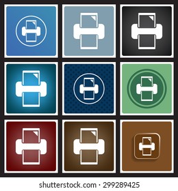 printer. icon. vector design