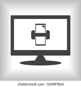 printer. icon. vector design