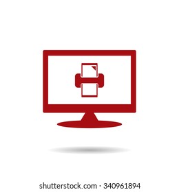 printer. icon. vector design