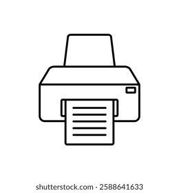 printer icon vector design outline style