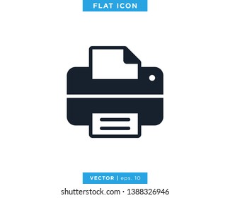 Printer Icon Vector Design Template.