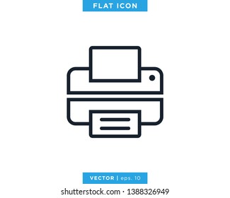 Printer Icon Vector Design Template.