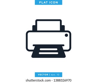Printer Icon Vector Design Template.