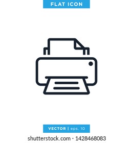 Printer Icon Vector Design Template