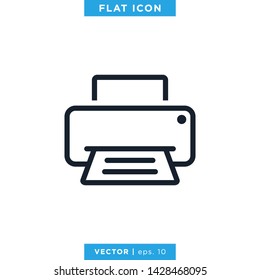 Printer Icon Vector Design Template