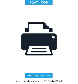 Printer Icon Vector Design Template