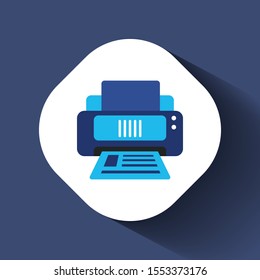 Printer Icon Vector Design Template.