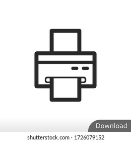 Vector de icono de impresora. Firma de fax