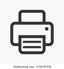Printer icon vector , Fax sign White Backround