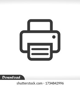Printer icon vector , Fax sign White Backround