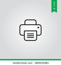 Vector de icono de impresora. Signo de fax