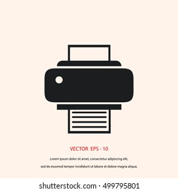 Printer icon vector, flat design best vector icon