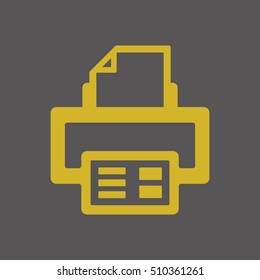Printer  icon, vector. Flat design.