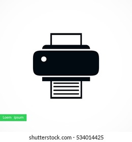 Printer icon vector, flat design best vector icon