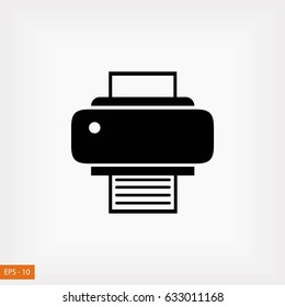 Printer icon vector, flat design best vector icon