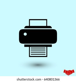 Printer icon vector, flat design best vector icon