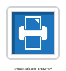 Printer Icon Vector flat design style