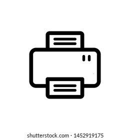 printer icon vector flat style