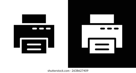 Printer icon Vector in flat style. Collection silhouettes