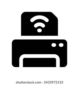 printer icon. vector glyph icon for your website, mobile, presentation, and logo design.