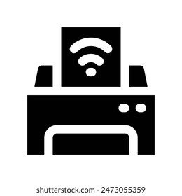 printer icon. vector glyph icon for your website, mobile, presentation, and logo design.
