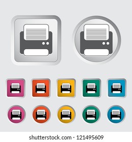 Printer icon. Vector illustration.