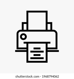 Printer icon vector illustration design. Vector outline pictogram isolated on white background. Collection of line icons for web applications and mobile concepts. A symbol of premium quality