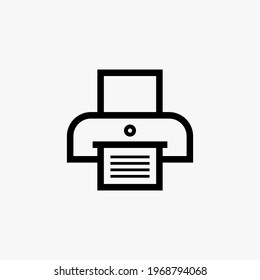 Printer icon vector illustration design. Vector outline pictogram isolated on white background. Collection of line icons for web applications and mobile concepts. A symbol of premium quality