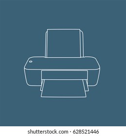 Printer icon, vector illustration design. Education objects collection.