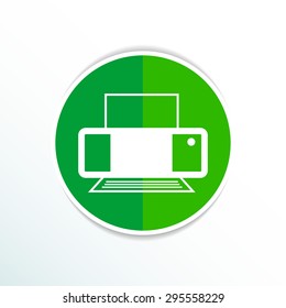 Printer icon vector illustration document print fax.