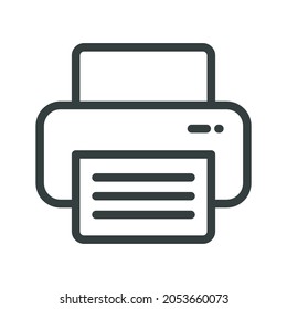 Ilustración de vectores de iconos de impresora, vector de iconos de fax en fondo blanco aislado. EPS 10.