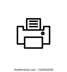 Printer icon vector illustration in flat style.