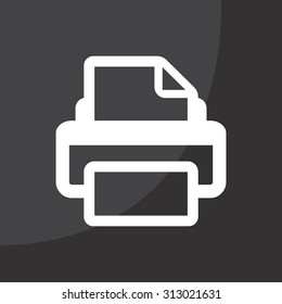 Printer icon, vector illustration. Flat design style