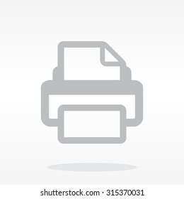 Printer icon, vector illustration. Flat design style