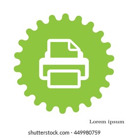 Printer icon, vector illustration. Flat design style