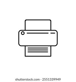 Icono de impresora Diseño gráfico de Ilustración vectorial. Imprimiendo el símbolo del icono plano de la impresora. Icono de Vector de impresora de tinta de contorno para Diseño web aislado sobre fondo blanco. Archivo Eps 26.