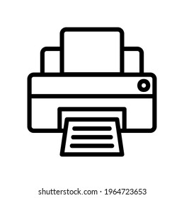 Printer icon vector illustration in line style about multimedia for any projects, use for website mobile app presentation