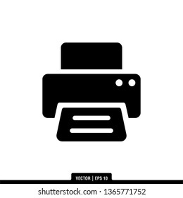 Printer Icon Vector Illustration Logo Template