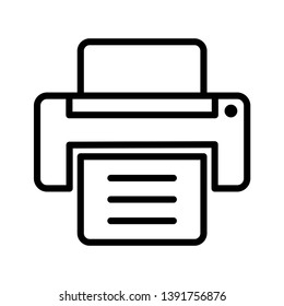 Printer Icon Vector Illustration Logo Template