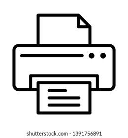 Printer Icon Vector Illustration Logo Template