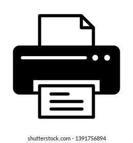 Printer Icon Vector Illustration Logo Template