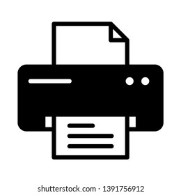 Printer Icon Vector Illustration Logo Template