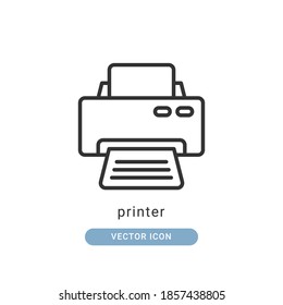 printer icon vector illustration. printer icon outline design.
