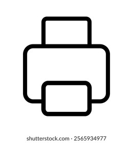 printer icon . vector illustration, pictogram isolated on white background. color editable